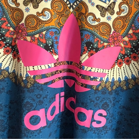 ADIDAS Sz M Mix Originals Borbomix Sweatshirt FARM RIO Collab Trefoil Logo - Picture 3 of 13